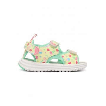 Sandale copii -  verde - textil - sistem inchidere Velcro
