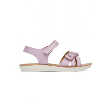 Sandale copii -  violet - material textil - sistem inchidere Velcro