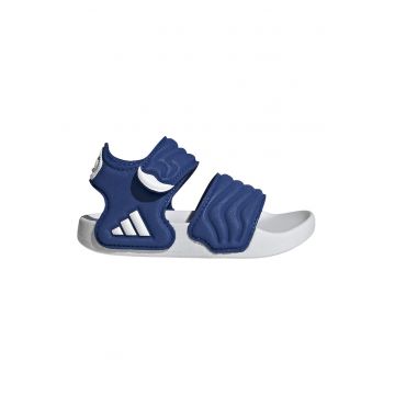 Sandale cu logo si velcro Adilette - Alb/Albastru inchis