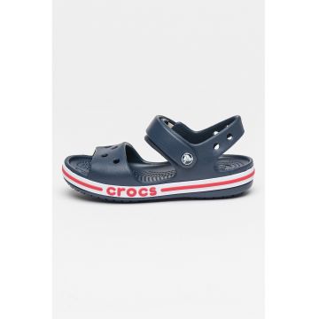 Sandale cu velcro si logo - Bleumarin