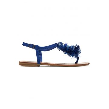 Sandale dama -  albastru - material sintetic - inchidere cu catarama -