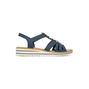 Sandale dama -  albastru - material sintetic