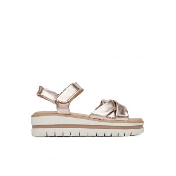 Sandale dama -  auriu rose - material sintetic - inchidere velcro