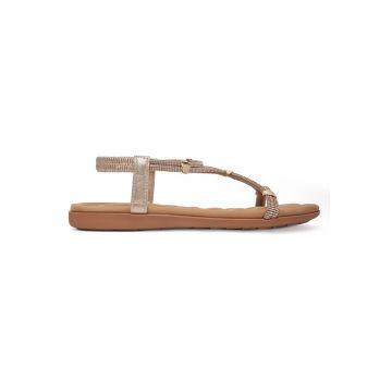 Sandale dama -  auriu rose - material sintetic