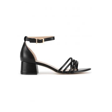 Sandale dama -  clasic - negru - material textil - Negru