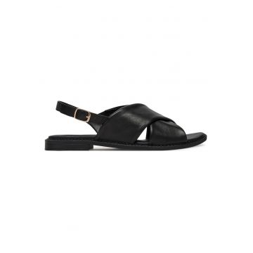 Sandale dama -  joase - piele naturala - negru - confortabile - elegante