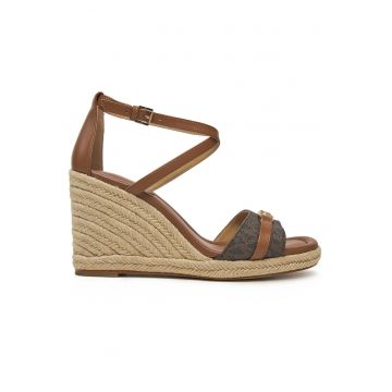 Sandale dama -  Mandy Wedge - piele naturala - maro