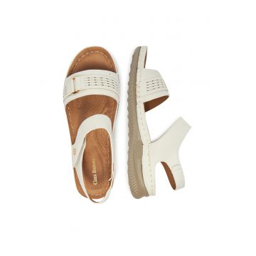 Sandale dama -  material sintetic - 48987 - Bej