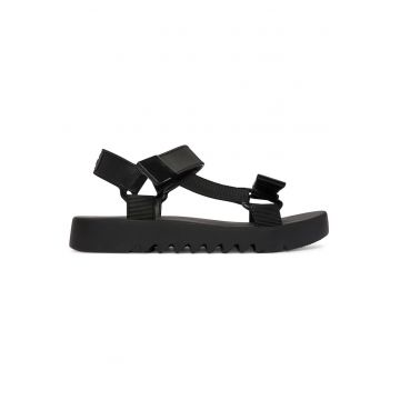 Sandale dama -  material sintetic - negru