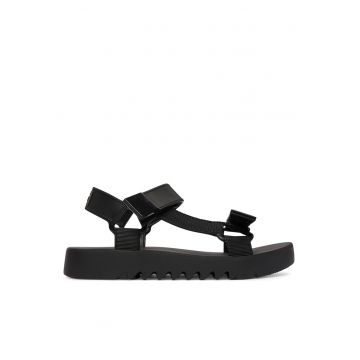 Sandale dama -  material sintetic - negru