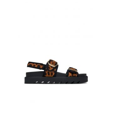 Sandale dama -  negru - material textil - Negru