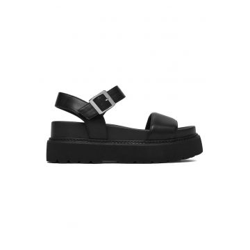 Sandale dama -  negru - sintetic - inchidere velcro