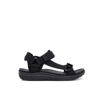 Sandale dama -  negru - textil