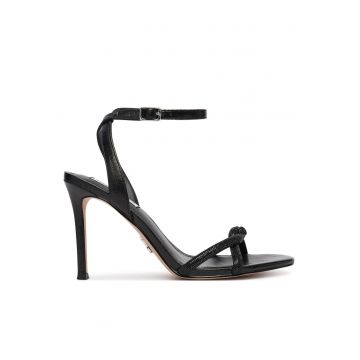 Sandale dama -  piele ecologica - negru -