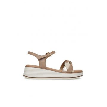 Sandale dama - piele naturala - bej - Bej