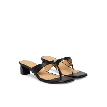 Sandale dama -  piele naturala - clasic - negru