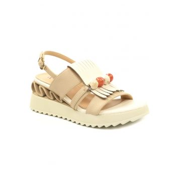 Sandale dama piele naturala D106 RD909 A824 - Bej