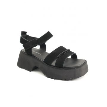 Sandale dama piele naturala D113 OWS003 1BLACK - Negru