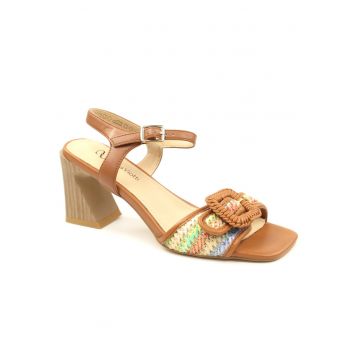 Sandale dama piele naturala DAMAD106 RD1365 B159 - Maro