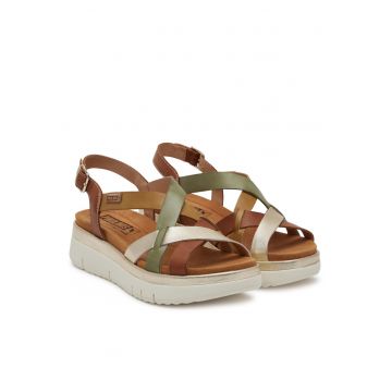 Sandale dama -  piele naturala - maro -