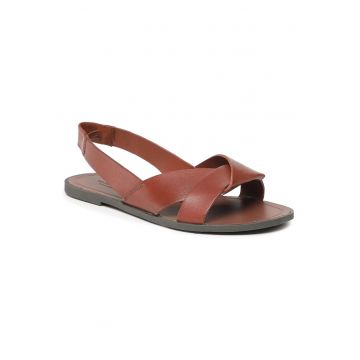Sandale dama -  piele naturala - maro -