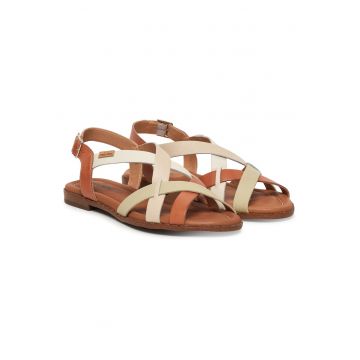 Sandale dama -  piele naturala - multicolor