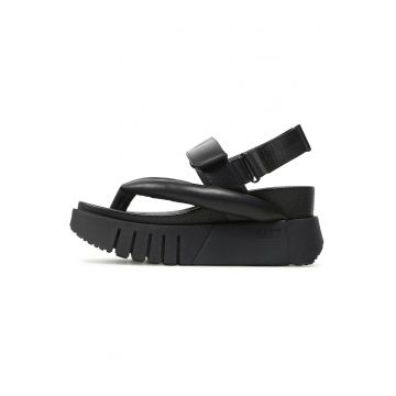 Sandale dama -  piele naturala - negru -