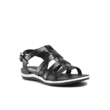 Sandale dama -  piele naturala - negru -
