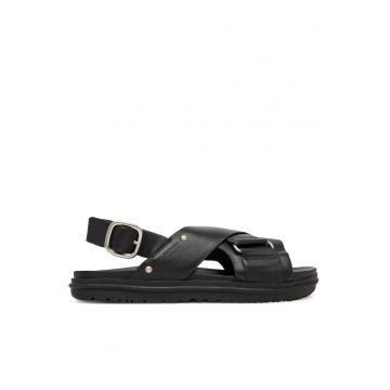 Sandale dama -  piele naturala - negru
