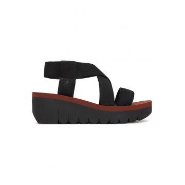 Sandale dama -  piele naturala - negru/maro