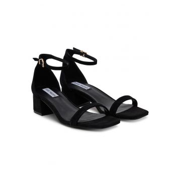 Sandale dama -  piele naturala - toc clasic - negru -