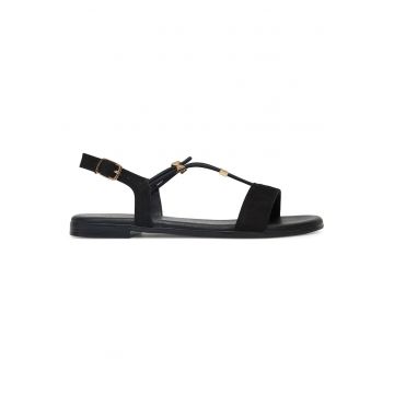 Sandale dama -  piele - negru - stil elegant - Negru