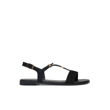 Sandale dama -  piele - negru - stil elegant - Negru