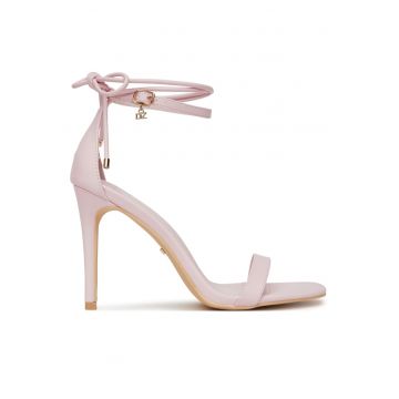Sandale dama -  stiletto - roz - piele ecologica