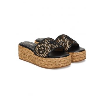 Sandale dama -  tesatura - negru -