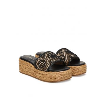 Sandale dama -  tesatura - negru -