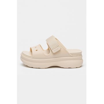 Sandale demi-wedge cu velcro Soho - Bej