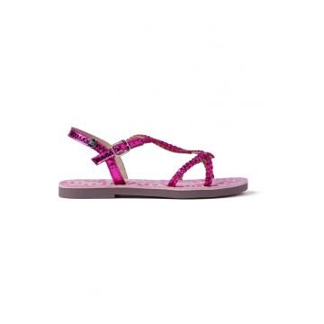 Sandale din piele cu barete multiple Boden - Fucsia