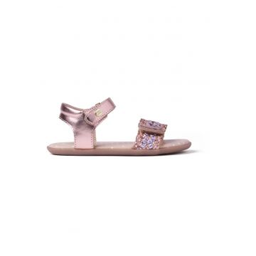 Sandale din piele cu detaliu impletit Sandown - Auriu rose