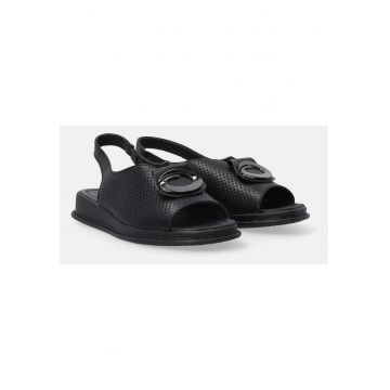 Sandale din piele cu talpla plata
