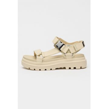 Sandale din piele cu velcro Cruise - Bej sampanie
