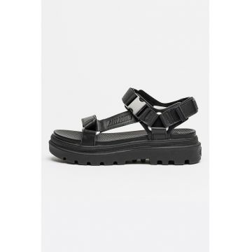 Sandale din piele cu velcro Cruise - Negru carbon