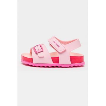 Sandale din piele ecologica Chalki - Roz pastel