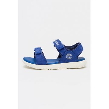 Sandale din piele intoarsa cu inchidere velcro Perkins Row - Albastru inchis