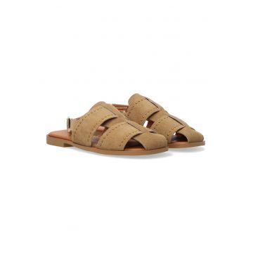 Sandale din piele intoarsa