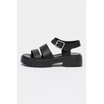 Sandale din piele Stone Street - Negru
