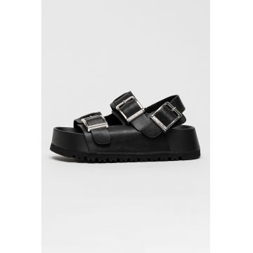 Sandale flatform Jane Athena - Negru