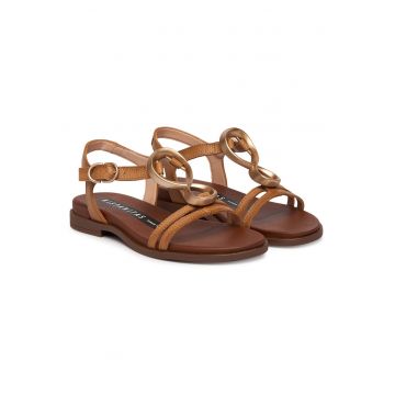 Sandale pentru dama -  clasic - piele naturala - maro