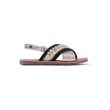 Sandale slingback din piele Barto - Auriu