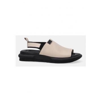 Sandale slingback din piele cu bareta elastica